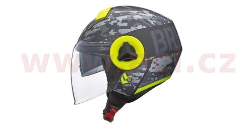Přilba Breeze Camo, V-Helmets (matná šedá/fluo žlutá, vel. L)