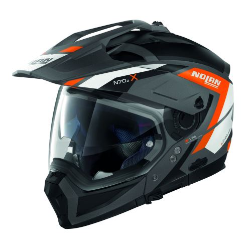 Moto helma Nolan N70-2 X Grandes Alpes N-Com Flat Lava Grey 24