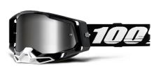 RACECRAFT 2, 100% brýle černé, zrcadlové stříbrné plexi