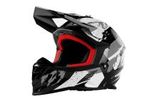 MAXX MX 633 cross helma černobílostříbrná, vel. 2XL