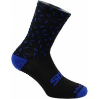 SIXS Merinos ponožky černá/modrá 36/39