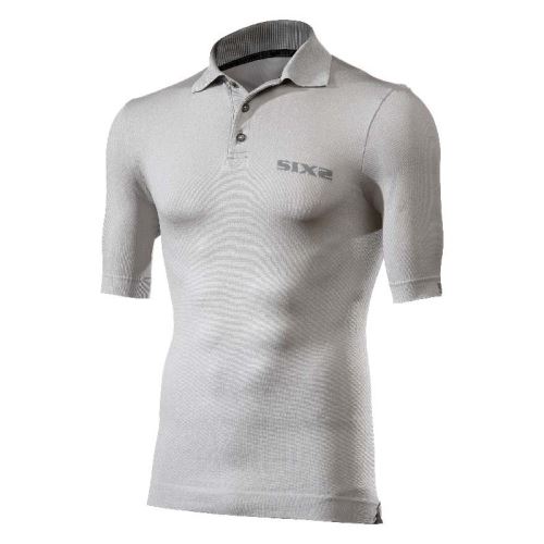 SIXS Polo funkční tričko s límečkem šedá
