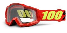 Brýle Accuri OTG Saarinen, 100% (červená, čiré plexi s čepy pro slídy)