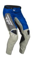 Kalhoty KINETIC JET, FLY RACING - USA 2023 (modrá/šedá/bílá, vel. 30)