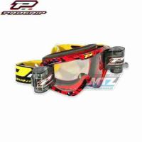 Brýle motokros Progrip 3458 Roll-Off Zoom+ XL - červené
