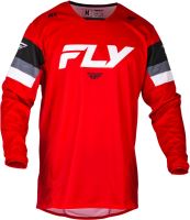 Dres KINETIC PRIX, FLY RACING - USA 2024 (červená/šedá/bílá, vel. XL)