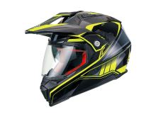 FS 606 Enduro helma se sluneční clonou černo zelená reflexní vel. 2XL