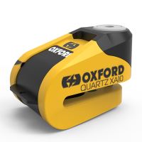 Zámek kotoučové brzdy Quartz Alarm XA10, OXFORD (integrovaný alarm, žlutý/černý, průměr čepu 10 mm)