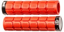 Gripy LOCK-ON se šroubovacími objímkami a větší tl. úchopu, OXFORD (červené, délka 130 mm, 1 pár)