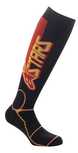 Ponožky MX PRO SOCKS 2022, ALPINESTARS (černá/žlutá/mandarinka)
