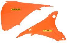 UFO PLAST Kryt airboxu levý KTM EXCF 450 2014-- oranžovo/černá