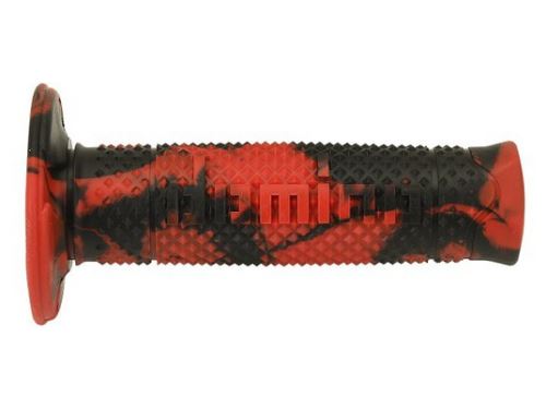 Gripy A260 SNAKE (offroad) délka 120 mm, DOMINO (červeno-černé)