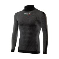 SIXS TS3 funkční tričko s dlouhým rukávem a stojáčkem carbon černá