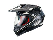 FS 606 Enduro helma se sluneční clonou černo stříbrná vel. 2XL