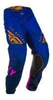 Kalhoty KINETIC K220, FLY RACING - USA dětské (modrá/modrá/oranžová)