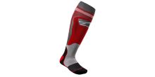 Ponožky MX PLUS-1 2022, ALPINESTARS (červená/šedá)