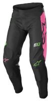 Kalhoty RACER COMPASS, ALPINESTARS (černá/zelená neon/pink fluo, vel. 34)
