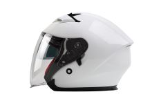 MAXX OF 878 Skútrová helma otevřená s plexi a sluneční clonou bílá, vel. M
