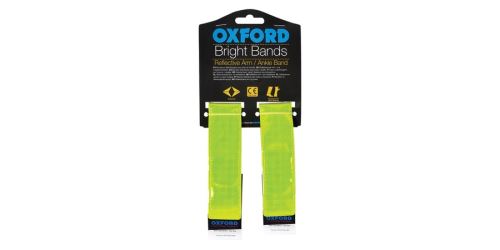 Reflexní pásky Bright Bands na suchý zip, OXFORD (žlutá fluo, pár)