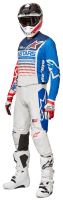 Kalhoty RACER COMPASS 2022, ALPINESTARS (bílá/červená fluo/modrá)