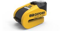 Zámek kotoučové brzdy Quartz Alarm XA6, OXFORD (integrovaný alarm, žlutý/černý, průměr čepu 6 mm)