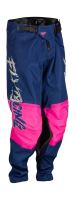 Kalhoty KINETIC KHAOS, FLY RACING - USA 2023 dětské (růžová/modrá, vel. 18)