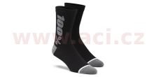 Ponožky zateplené RYTHYM Merino vlna, 100% - USA (černé/šedé , vel. L/XL)