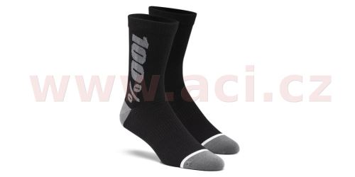 Ponožky zateplené RYTHYM Merino vlna, 100% - USA (černé/šedé)