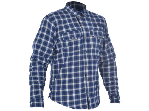 Košile KICKBACK CHECKER s Kevlar® podšívkou, OXFORD (modrá/bílá)