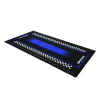 Textilní koberec pod motocykl PITLANE YAMA BLUE L, OXFORD (modrá/černá, rozměr 200 x 100 cm, splňující předpisy FIM)