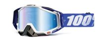 Brýle Racecraft Cobalt Blue, 100% (modré chrom plexi + čiré plexi + chránič nosu +20 strhávaček)