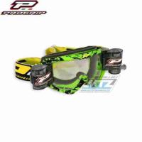 Brýle motokros Progrip 3458 Roll-Off Zoom+ XL - zelené