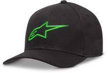 Kšiltovka AGELESS CURVE HAT, ALPINESTARS (černá/zelená, vel. 2XL/3XL)