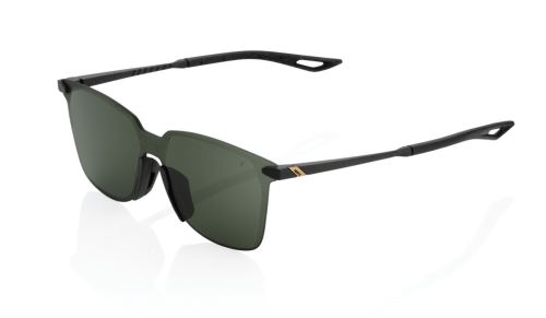 Sluneční brýle LEGERE SQUARE Matte Black, 100% (zelené sklo)