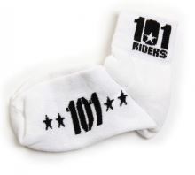 Ponožky 101 FOOTWEAR, 101 RIDERS - ČR (bílé/černé, vel. 36/37)