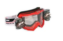 Brýle motokros Progrip 3208 Roll-Off Zoom+ XL - červené