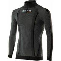 SIXS TS13 funkční tričko s dl. rukávem, stojáčkem a zipem carbon černá S