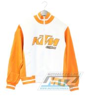 Mikina pánská Cemoto s logem KTM - oranžovo-bílá - velikost XL