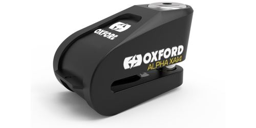 Zámek kotoučové brzdy Alpha Alarm XA14, OXFORD (integrovaný alarm, černý, průměr čepu 14 mm)