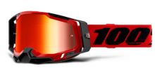 RACECRAFT 2, 100% brýle červené, zrcadlové červené plexi