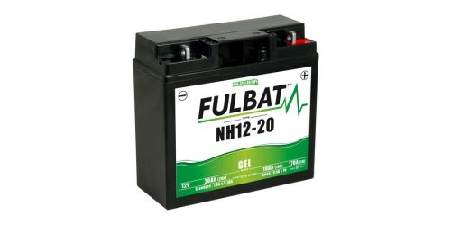 Baterie 12V, NH12-20 GEL, 20Ah, 170A, bezúdržbová GEL technologie 185x81x170 FULBAT (aktivovaná ve výrobě)