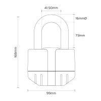 Řetězový zámek BIG BOSS ALARM, OXFORD (průměr čepu 16 mm, délka 1,2 m)