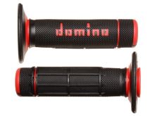 Gripy A020 (offroad) délka 118 mm, DOMINO (černo-červené)
