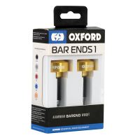 Závaží řídítek Bar Ends 1 s redukcí pro vnitřní průměr 13 a 18 mm (vnější 22 a 28,6 mm), OXFORD (zlatý elox, pár)