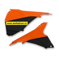 UFO PLAST Kryt airboxu levý KTM SX 125 2013-2015 oranžovo/černá
