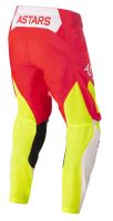Kalhoty TECHSTAR FACTORY 2022, ALPINESTARS (červená fluo/bílá/žlutá)
