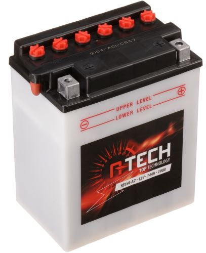 Baterie 12V, YB14L-A2, 14Ah, 190A, konvenční 134x89x166 A-TECH (vč. balení elektrolytu)