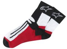 Ponožky krátké RACING ROAD COOLMAX®, ALPINESTARS - Itálie (černé/bílé/červené)