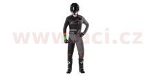 Kalhoty RACER COMPASS, ALPINESTARS (šedá/černá/zelená fluo/červená, vel.28)