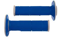 Gripy Racing (dvouvrstvé, měkké), RTECH (modro-šedé, pár, délka 116 mm)